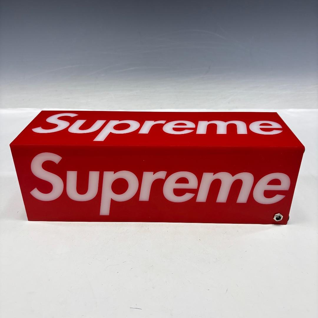 未使用【シュプリーム本物】ボックスロゴランプ/赤/2023FW