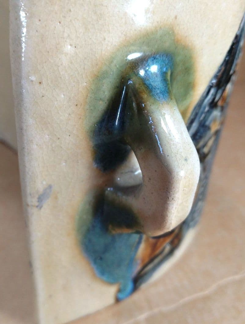 (⌒-⌒)！最高のアガリ【本物保証】金城次郎 壷屋焼 抱瓶 共箱栞人間国宝