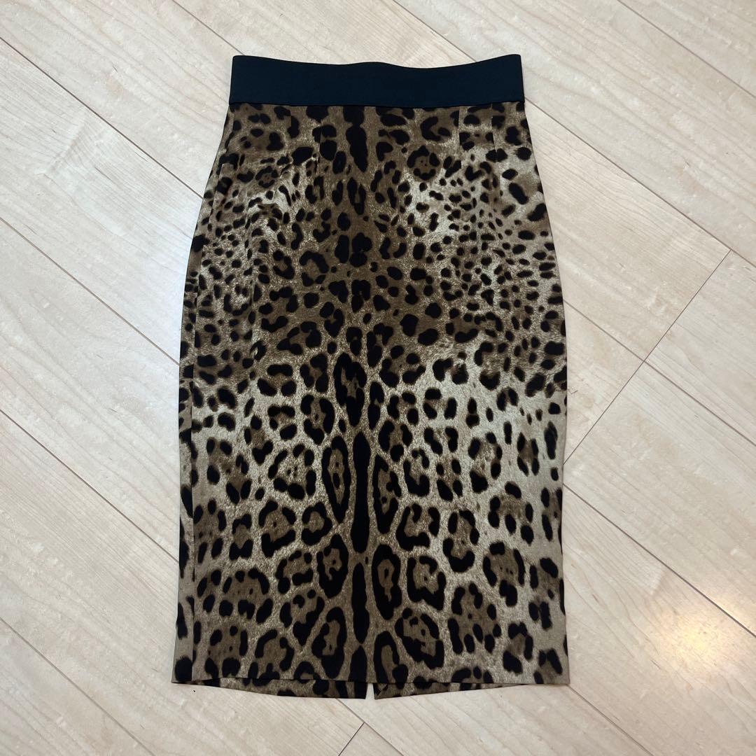 Dolce & Gabbana レオパード柄タイトスカート 36