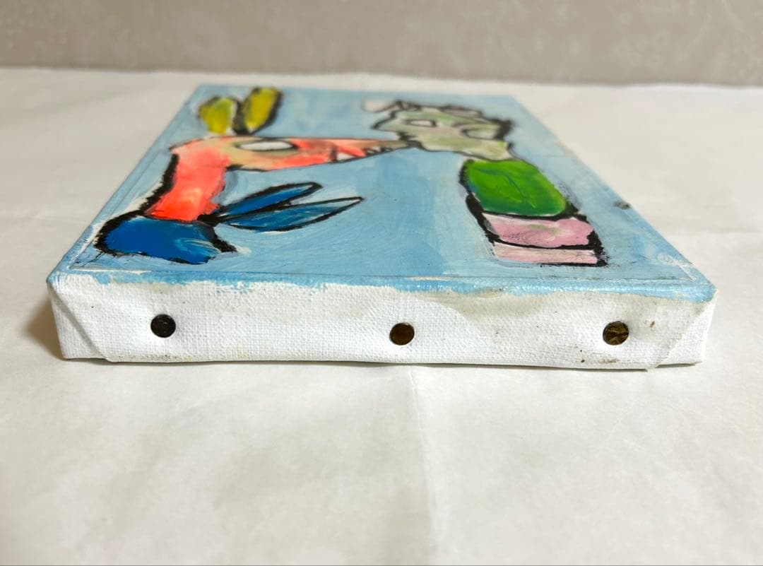 エディ・ドミニク・デュビアン　子供と怪獣　原画　キャンバスアート　エイチピーデコ