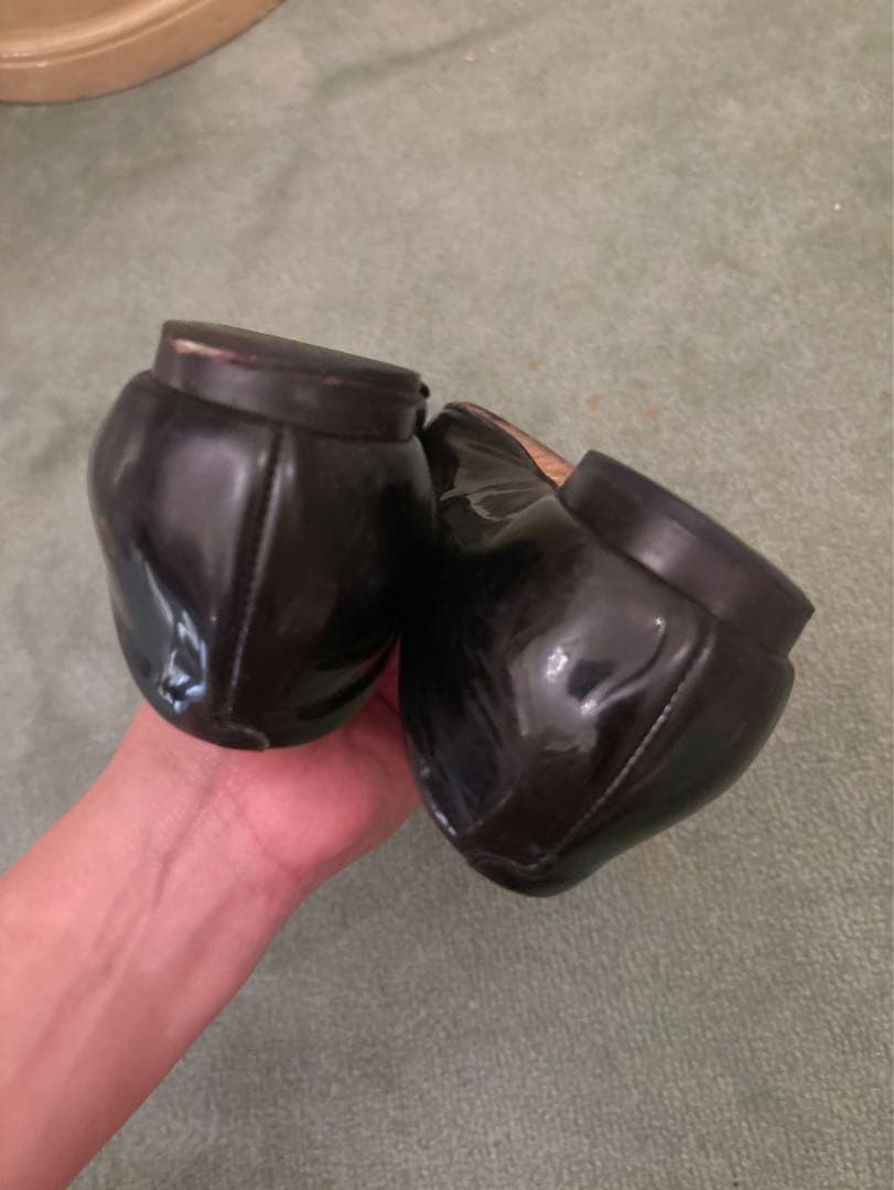 ♡本物♡シャネル♡CHANEL♡ブラックチェーンCCフラットシューズ36ハーフ