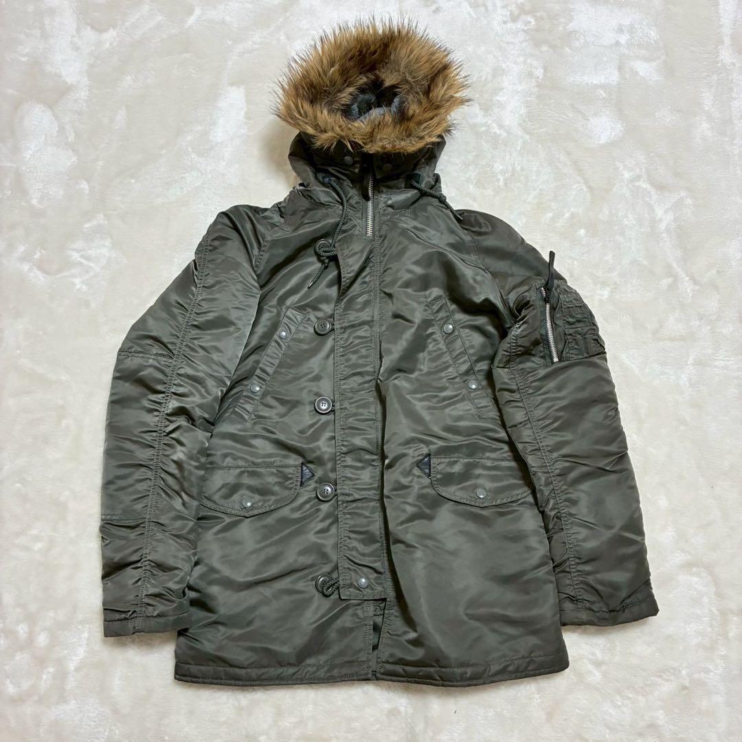 ALPHA INDUSTRIES N-3B フライトジャケット L カーキ