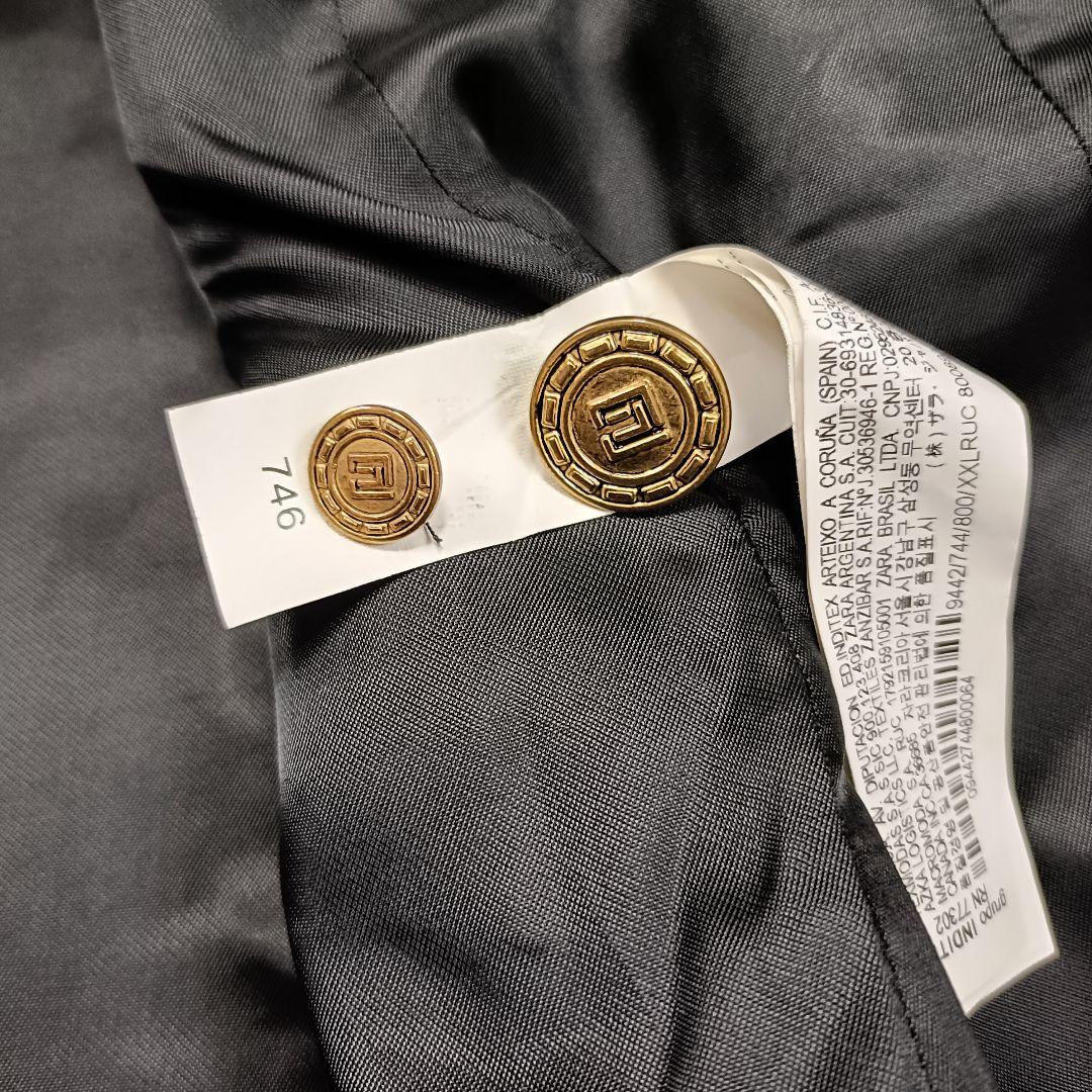 ザラ ZARA ナポレオンコート MANTECO 金ボタン ウールコート XXL