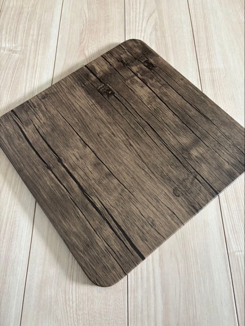 【新品】ダイニングチェア ダークブラウン 木製座面　4脚セット