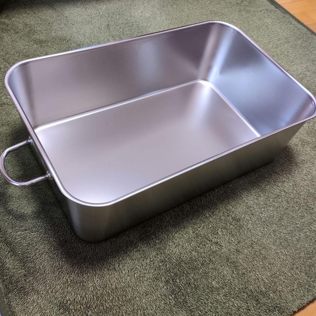 ステンレス給食バッドハンドル付 9個　専用販売