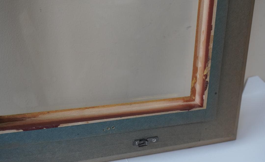 油絵 花 F4号 斎藤遊児 絵画 静物画 額縁 ガラス付き