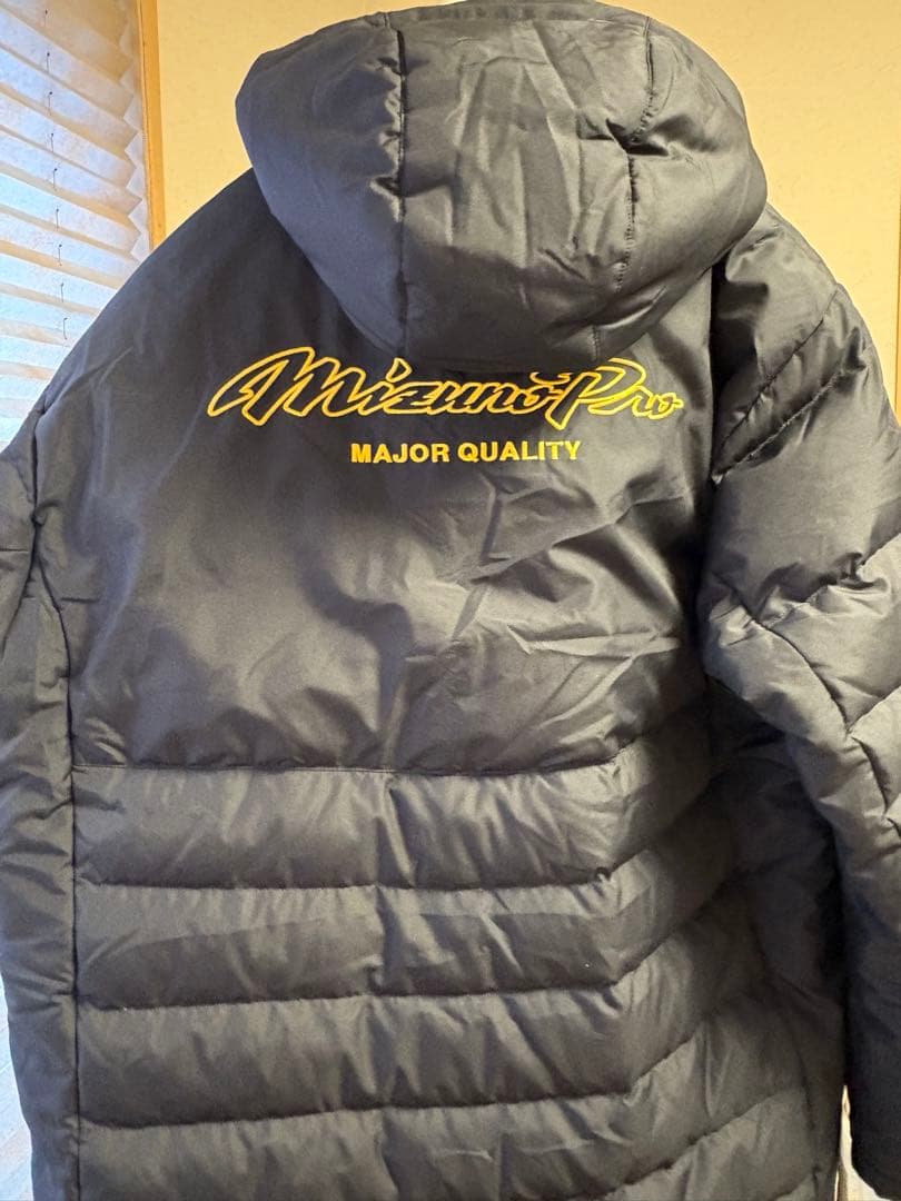 ★美品★ MIZUNO PRO メジャークオリティ　ダウンコート黒ベンチコートO