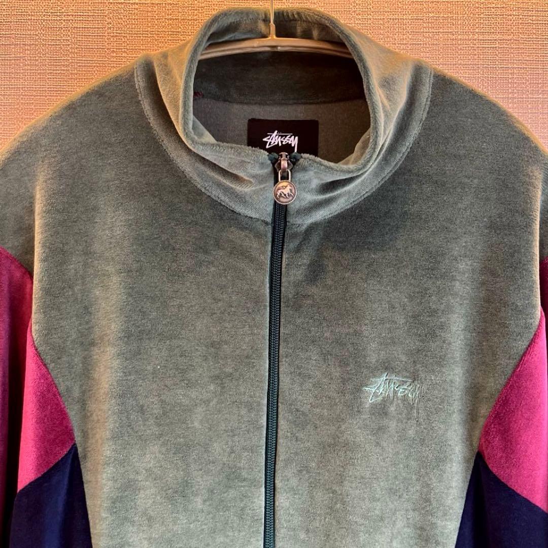 【貴重】Stüssy 3色カラー　トラックジャケット ベロア