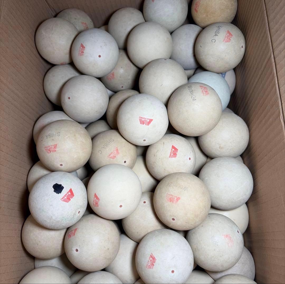 【早い者勝ち】ソフトテニス ボール アカエム 5ダース 60球 中古