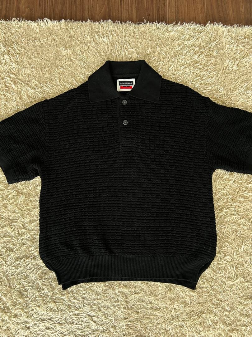 MAISON SPECIAL ブラックポロシャツ サイズ1