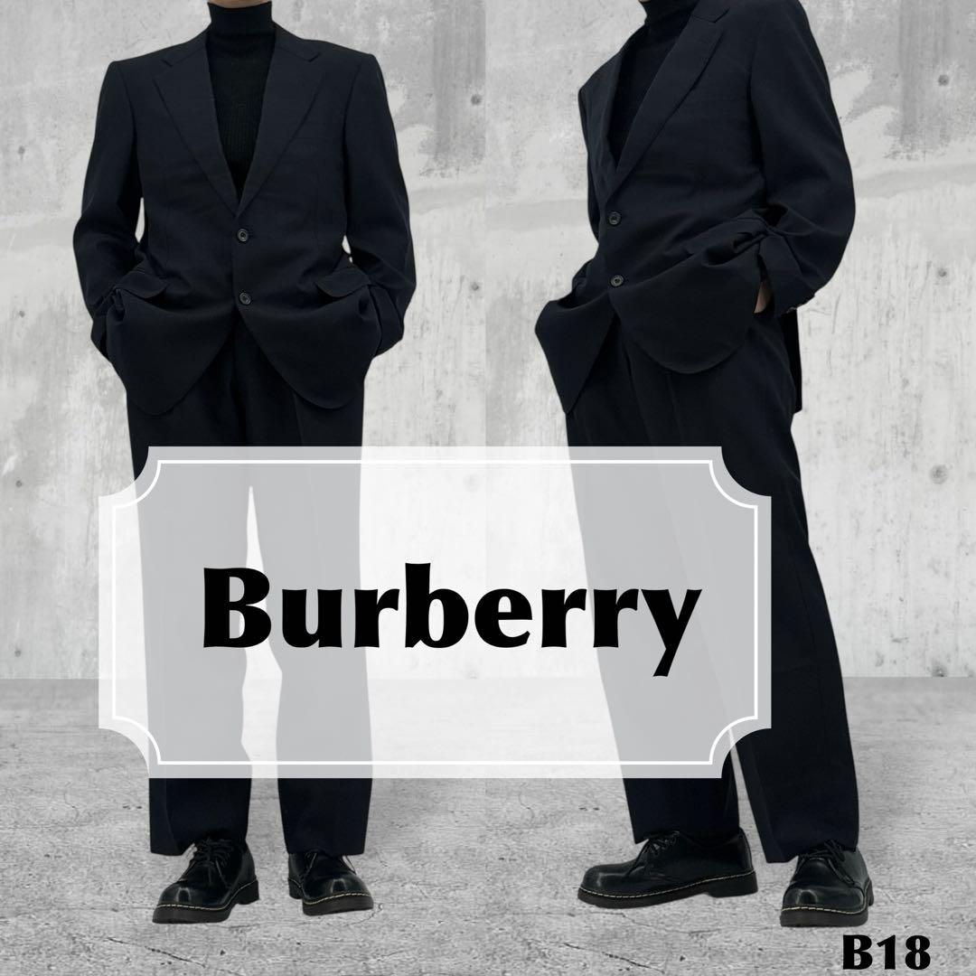 【美品】Burberry バーバリースーツ　セットアップ　ジャケット　黒　L