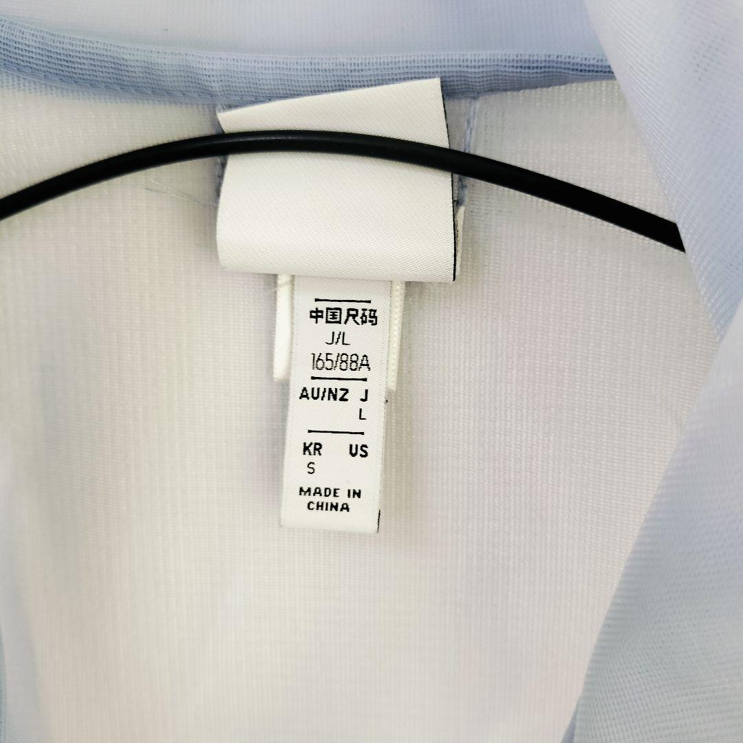 adidas 青 シースルー ジャケット トラックトップ ジャージ レディースL