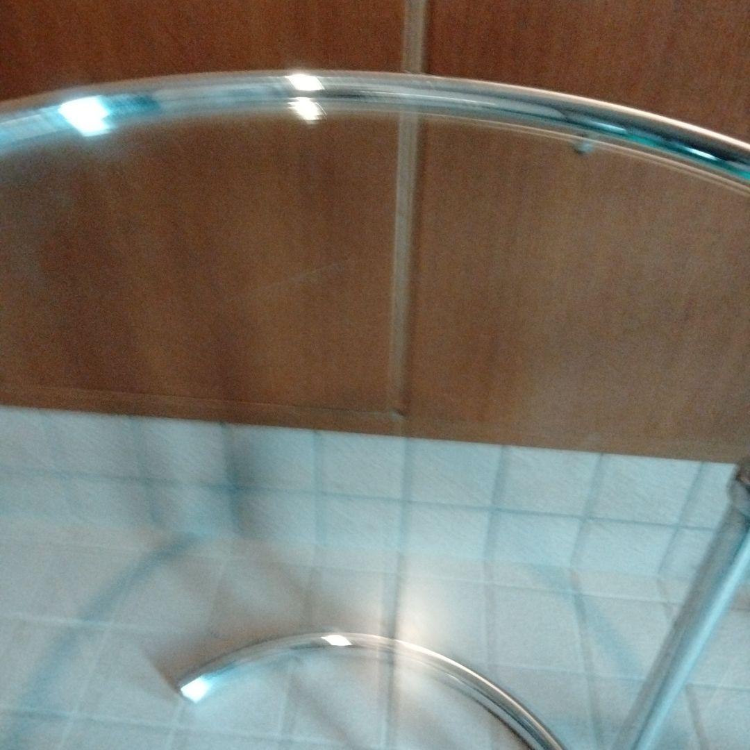 7段階高さ調節☆ガラステーブル☆デザイナーズ☆