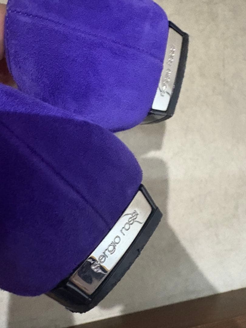 ♡Sergio Rossi 紫 フラットシューズ♡裏貼り済　早いもの勝ち