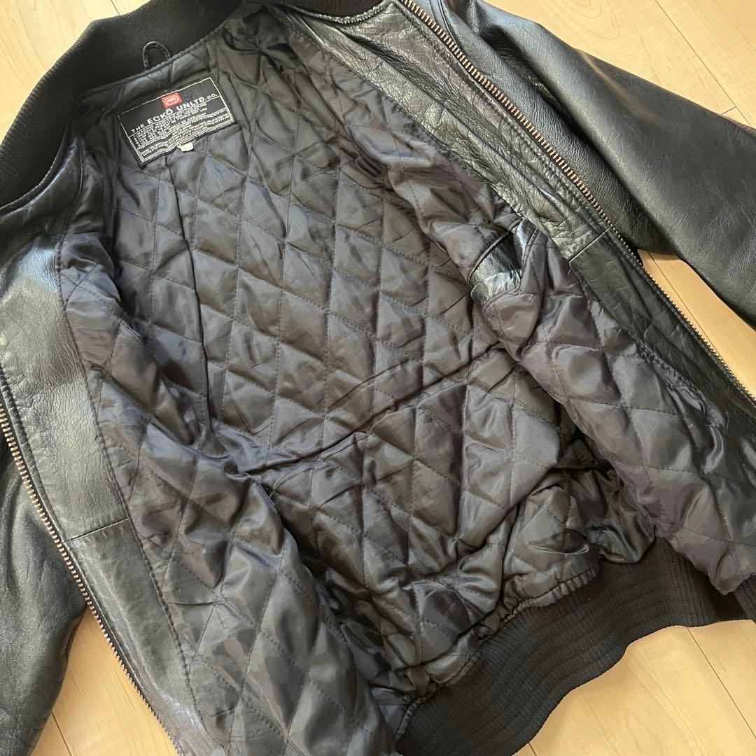 ぼ*ー様 90s ECKO UNLTD　レザー スタジャン ラムレザー