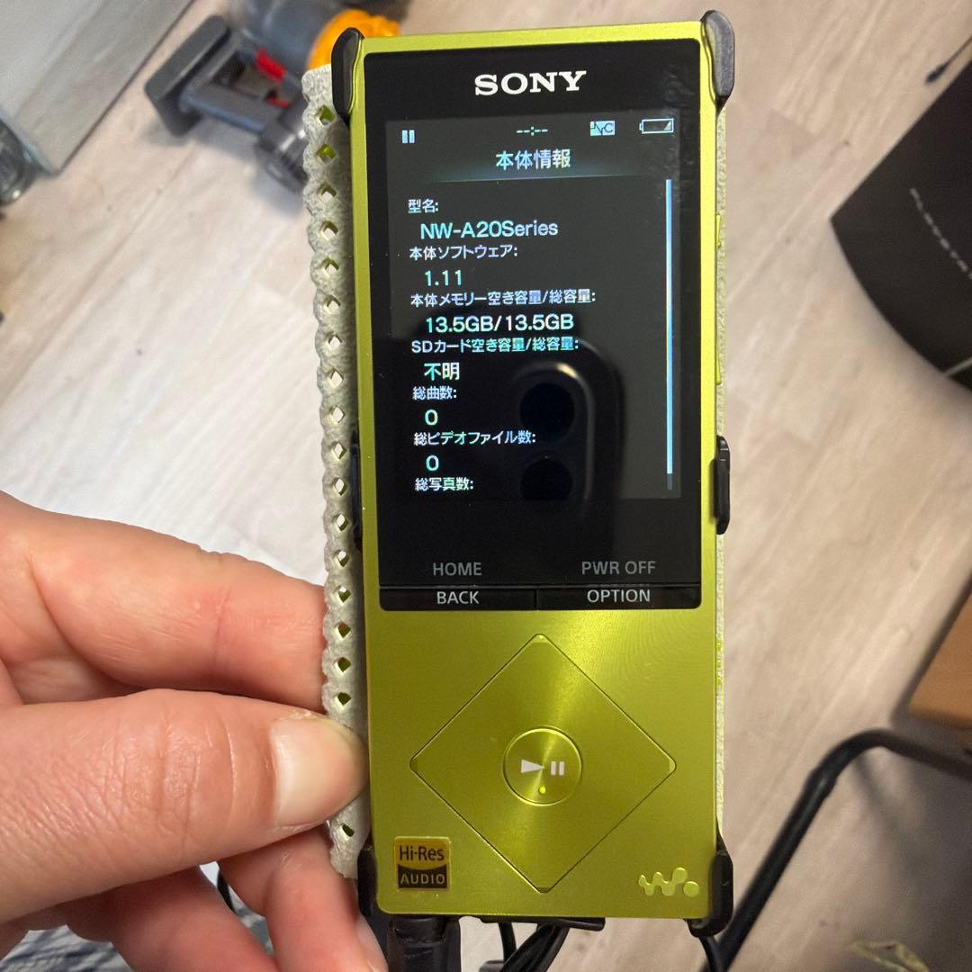 SONY WALKMAN NW-A20 S series ライムイエロー