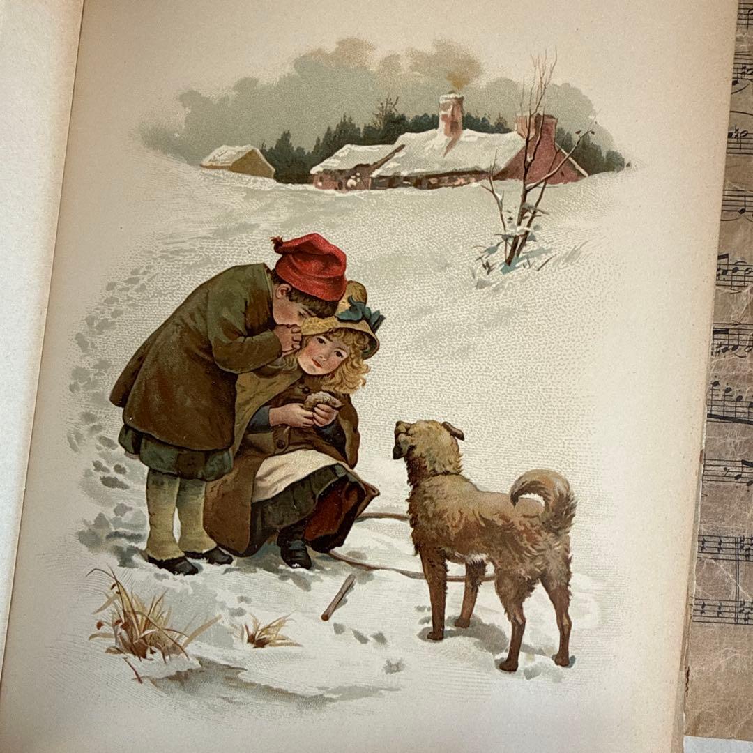 稀少1887年アンティーク美しいヴィクトリアン絵本　洋書ジャンクジャーナル古書