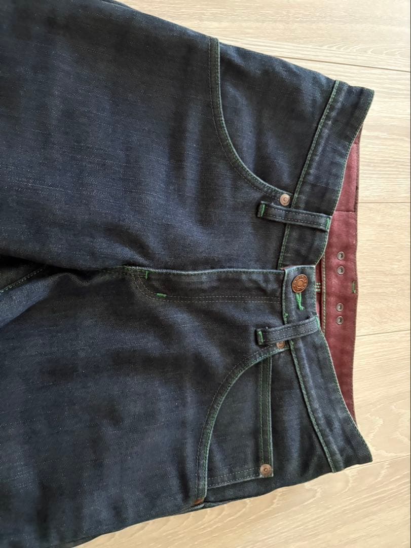 【試着のみ】EDWIN ×56designダークブルー ジーンズ Mサイズ防寒