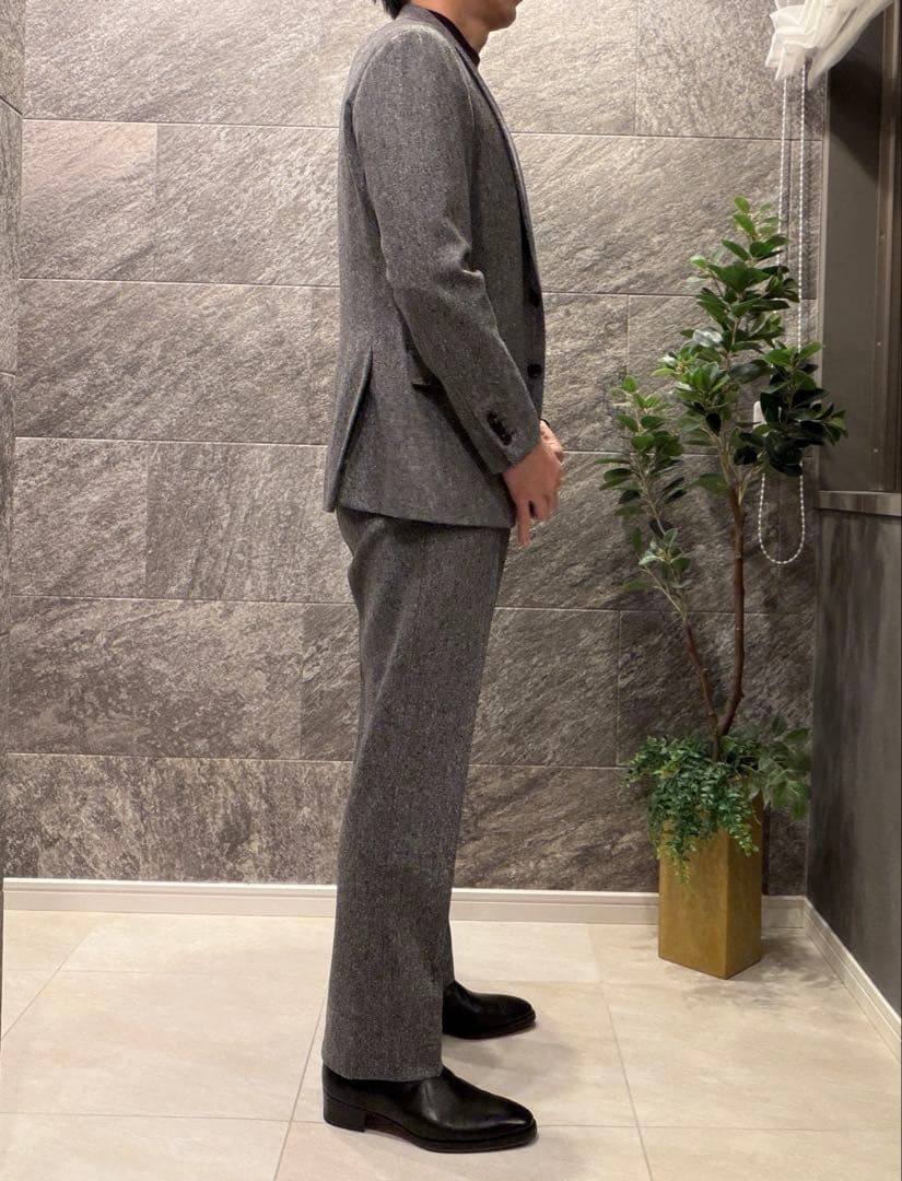 ナノユニバース別注　リングジャケット　シングル　セットアップ　秋冬　44 グレー