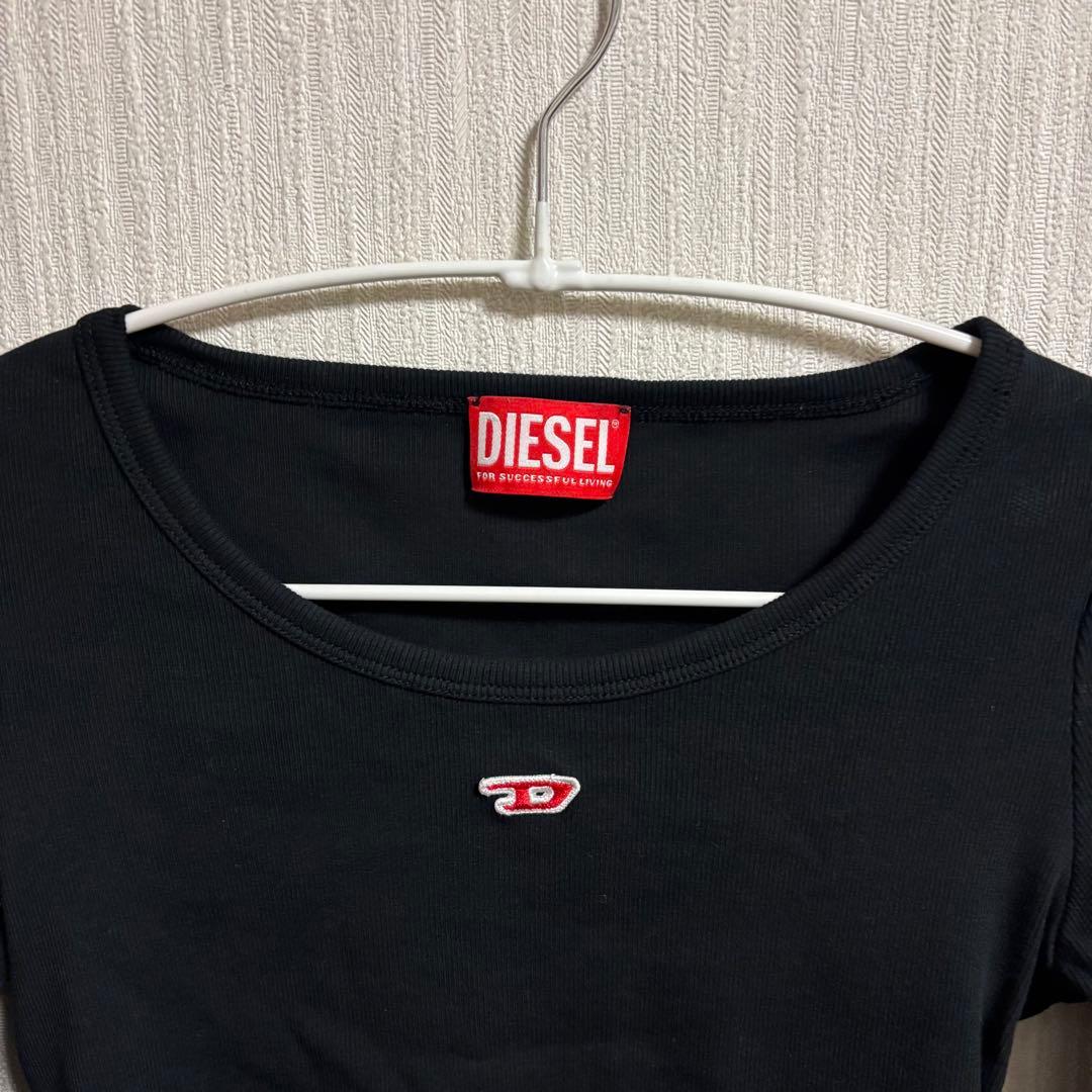 DIESEL Tシャツ クロップド T-BALLET-D ブラック