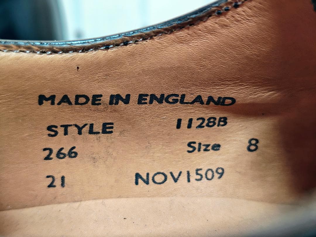 サンダース 1128B ポリッシュドレザー ミリタリー ダービー シューズ 8