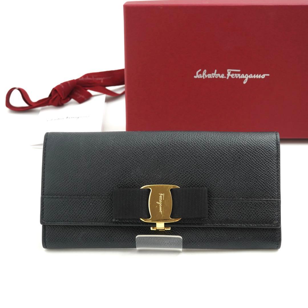 ✨新品未使用✨　Salvatore Ferragamo 長財布　ヴァラリボン