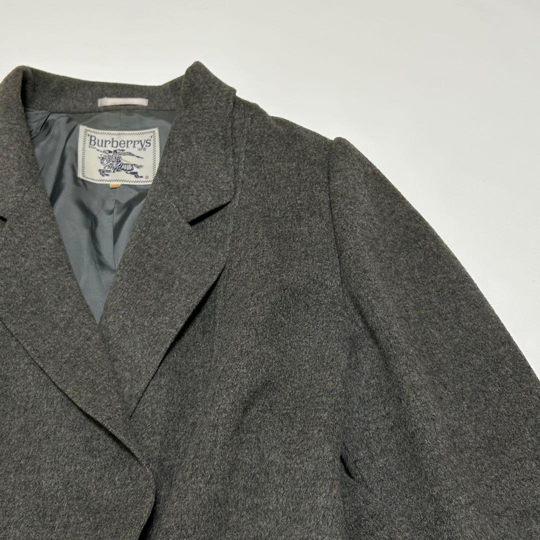 ✨希少 大きいサイズ バーバリー カシミヤ ウール ダブルフェイスコート