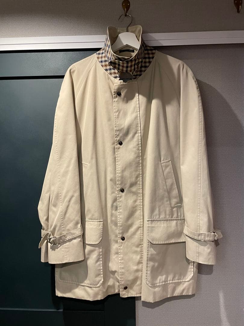 実寸XL 80s Aquascutum Club check Balmacan