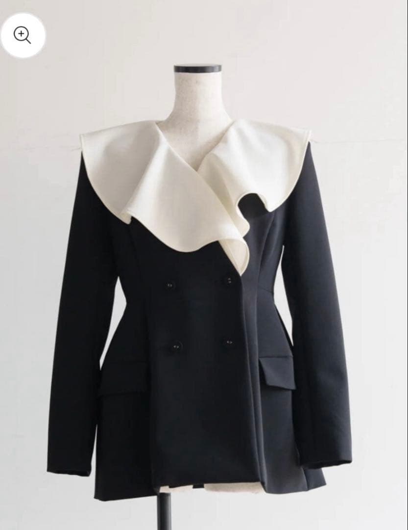 CARLA ラッフル2wayぺプラムジャケット　黒