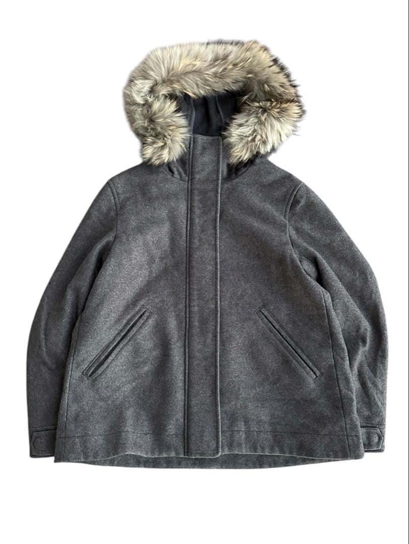 ジャケット・アウター luxurious fur zip wool jacket