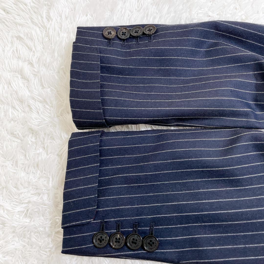 ブラックレーベルクレストブリッジ スリーピーススーツ ネイビー ストライプ