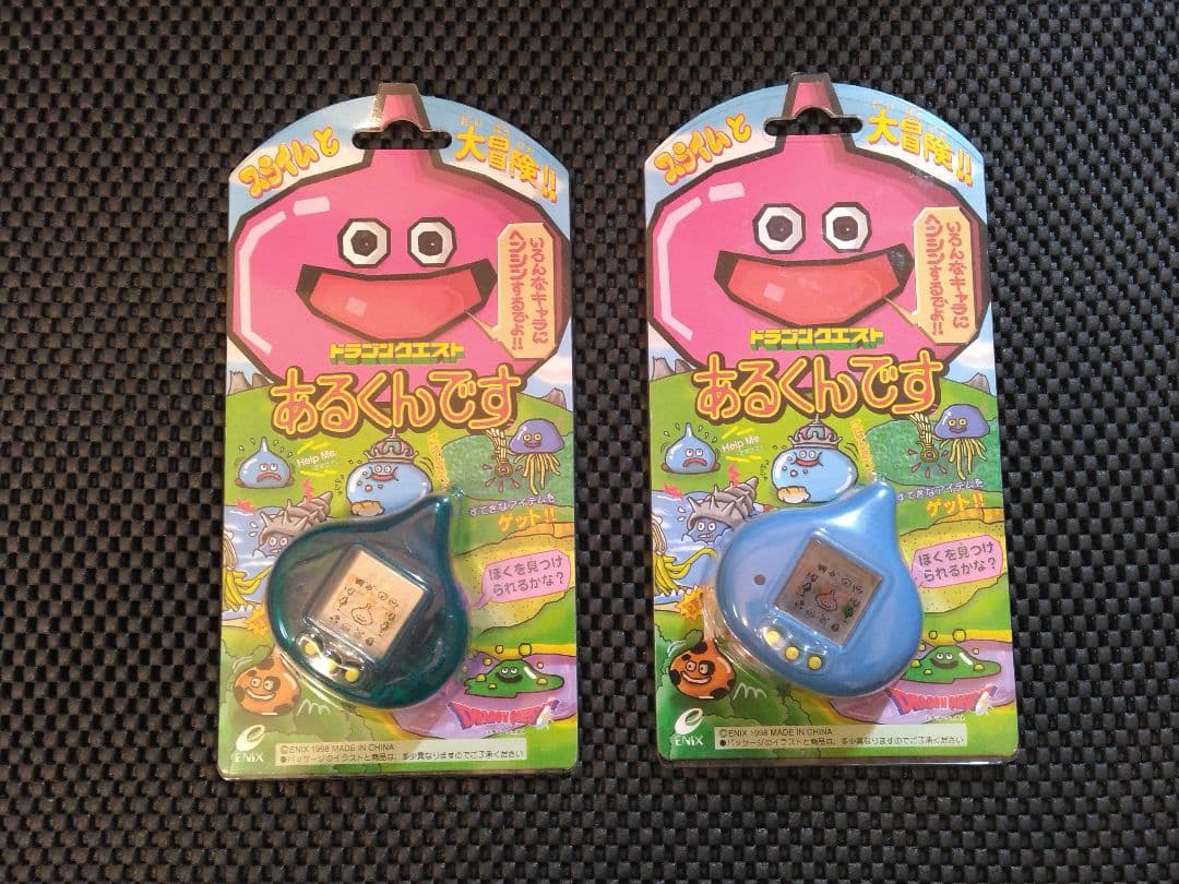 稀少【完備品】ドラゴンクエスト あるくんです　水色　クリアブルー