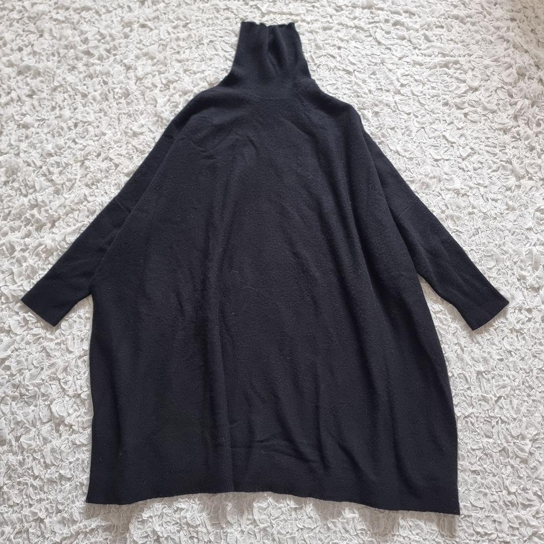 ビアズリー　beardsley ビッグタートルネックニットワンピース　ロング