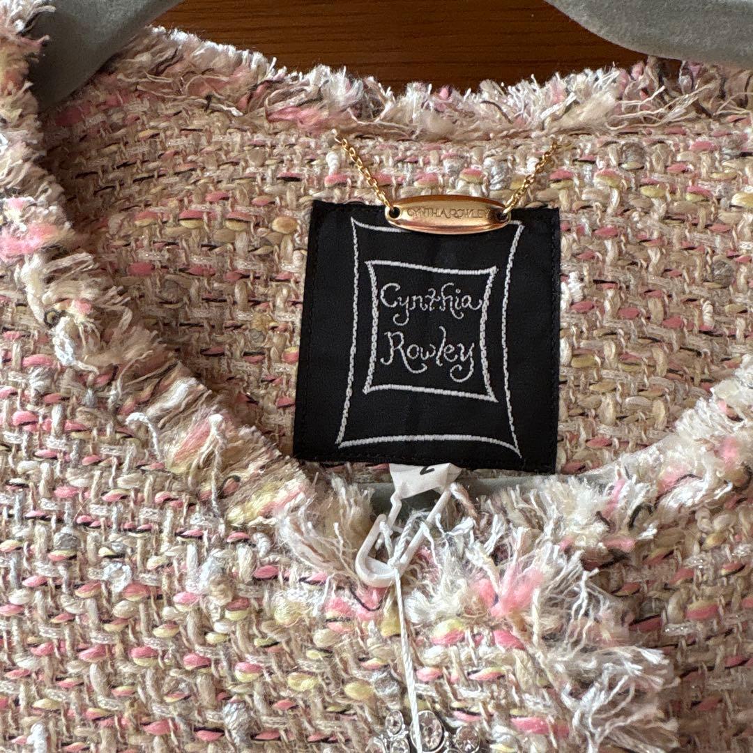 シンシアローリー ツイードビジューロングジャケット