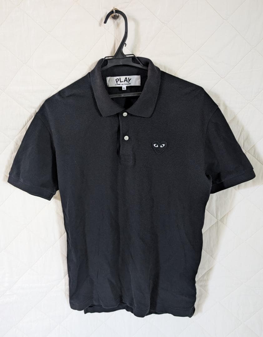 XL　PLAY COMME des GARÇONS ブラック ポロシャツ XL