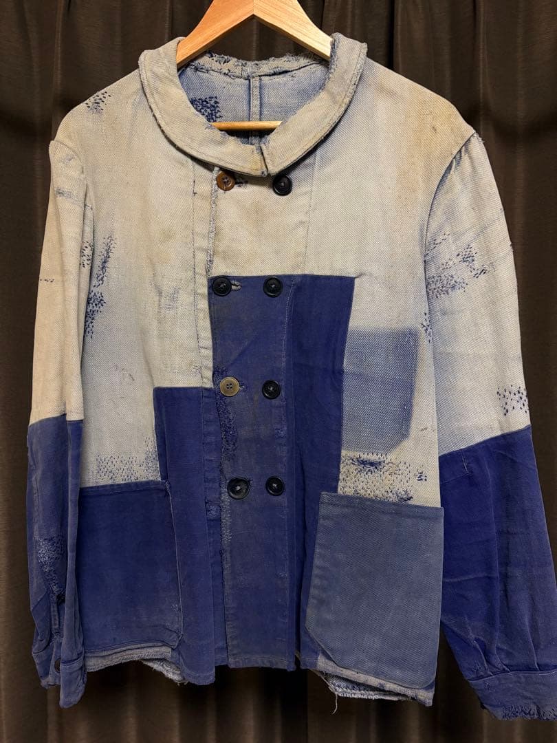 30s ダブルブレスト コットンツイル フランス ビンテージ