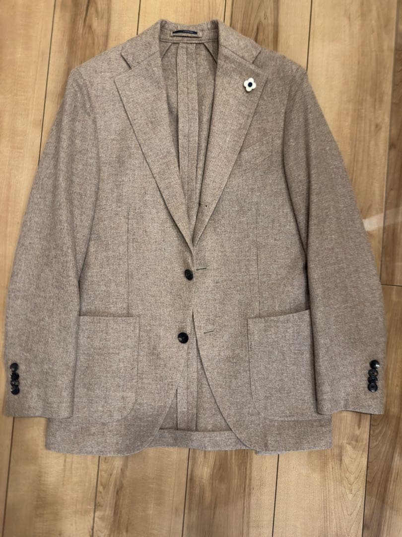 【美品】 LARDINI カシミヤ 100%ジャケット サイズ42