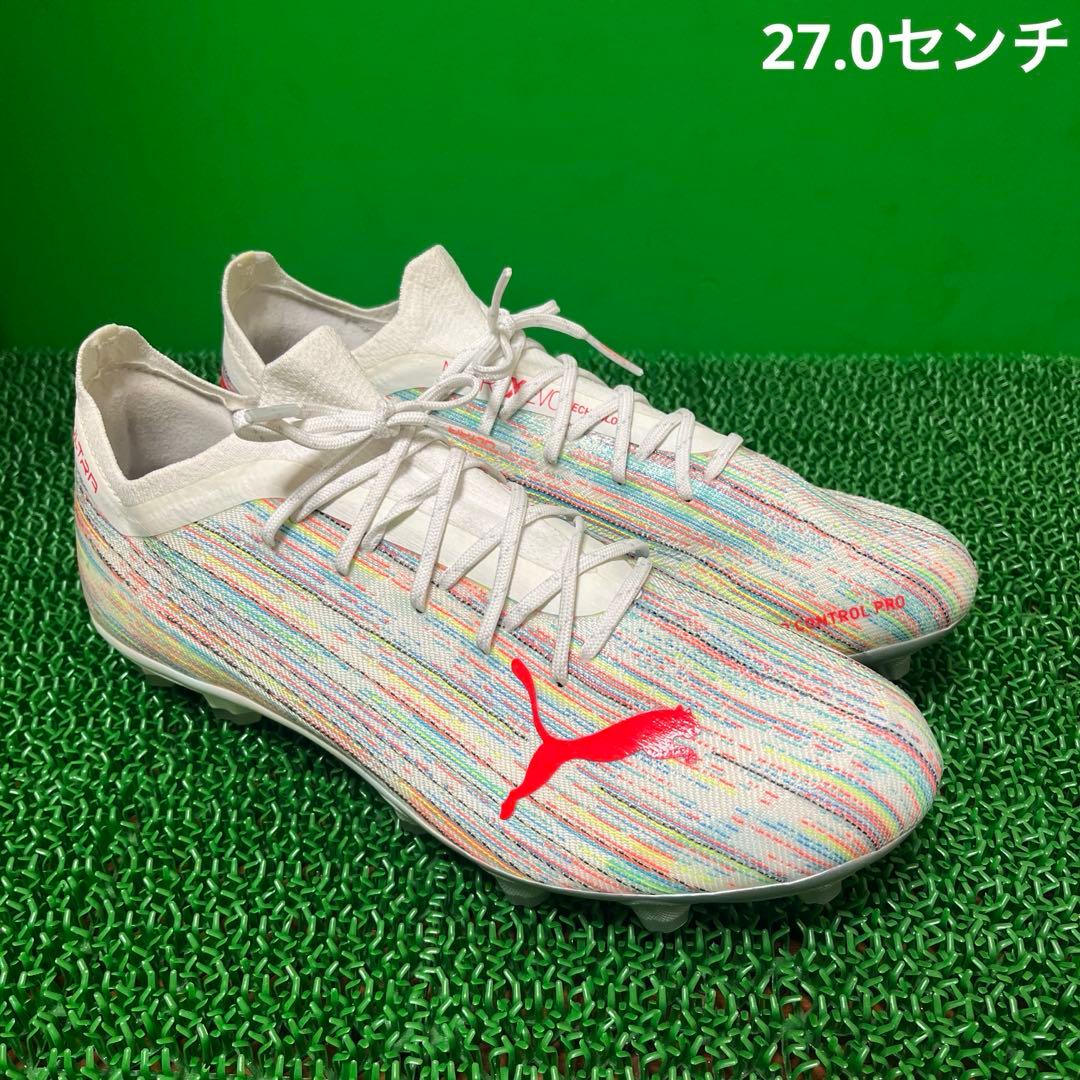 プーマ サッカースパイク プーマ ウルトラ 1.2 HG(ホワイト×レッド)