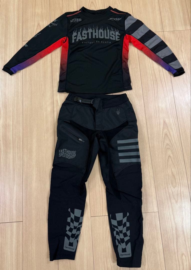 日本未入荷Fasthouse 上下セット VICTORY OR DEATH YM