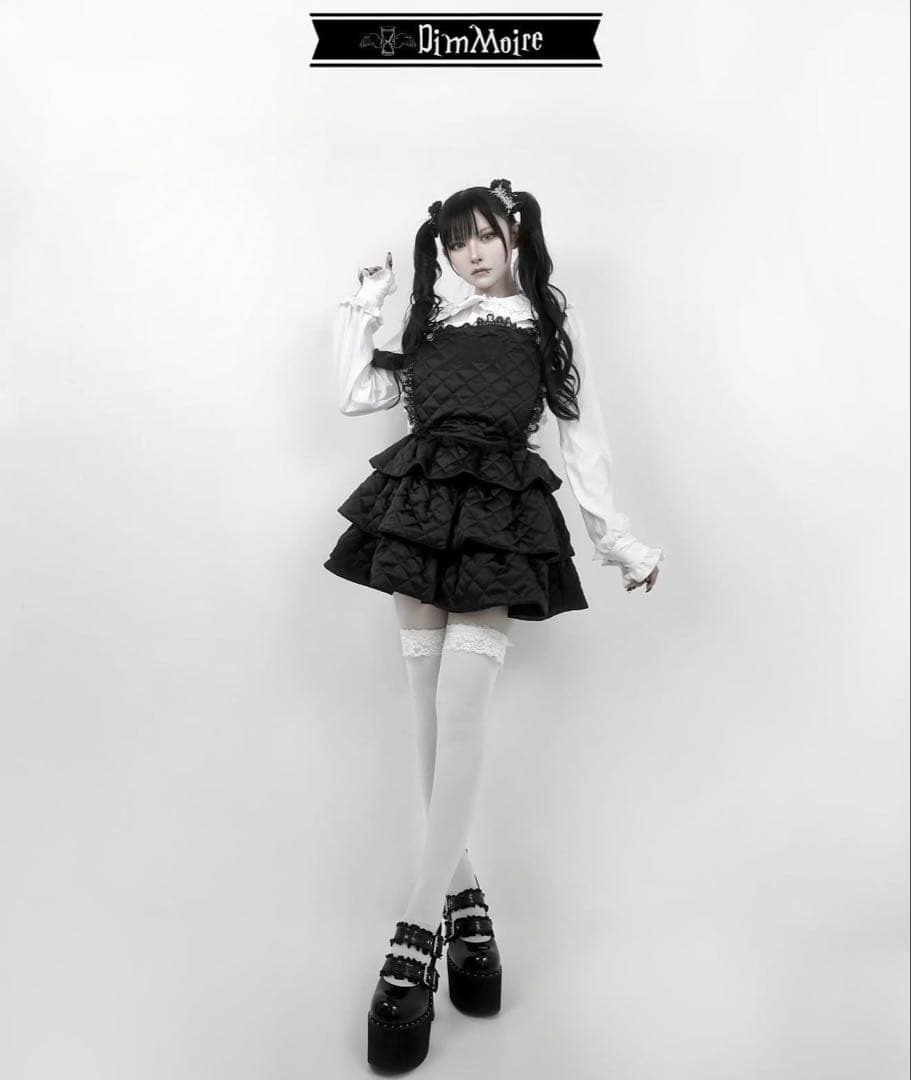 DimMoire キルティングサロペット