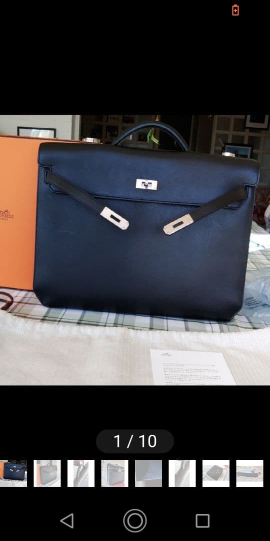 ❤️2022/刻印U/エルメスDepeche36ノワ-ル金具パラジウム本店で購入