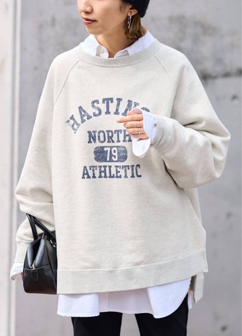 【最終お値下げ‼︎】★今季★フレームワーク　ラグランポンチョプリントスウェット