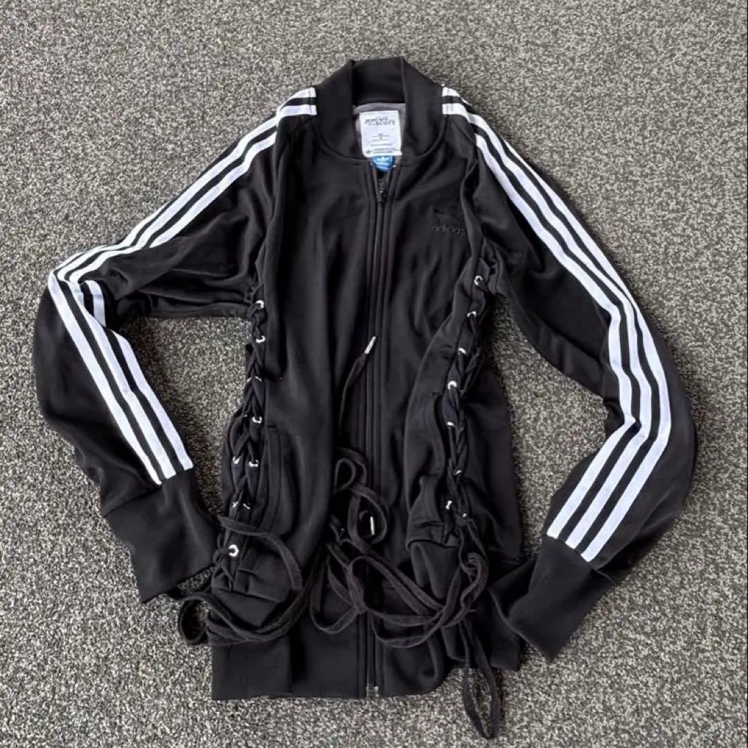 adidas Jeremy Scott ブラック トラックジャケット y2k