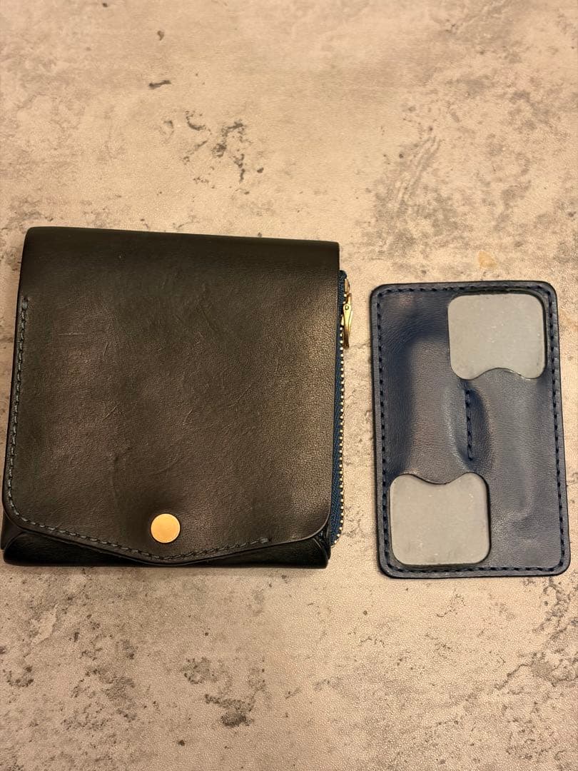 【美品】moku Saku ver.3 プエブロ ミニ財布 PETROLIO