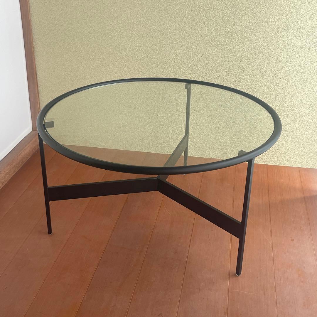 ガラス ラウンド テーブル 直径約60cm