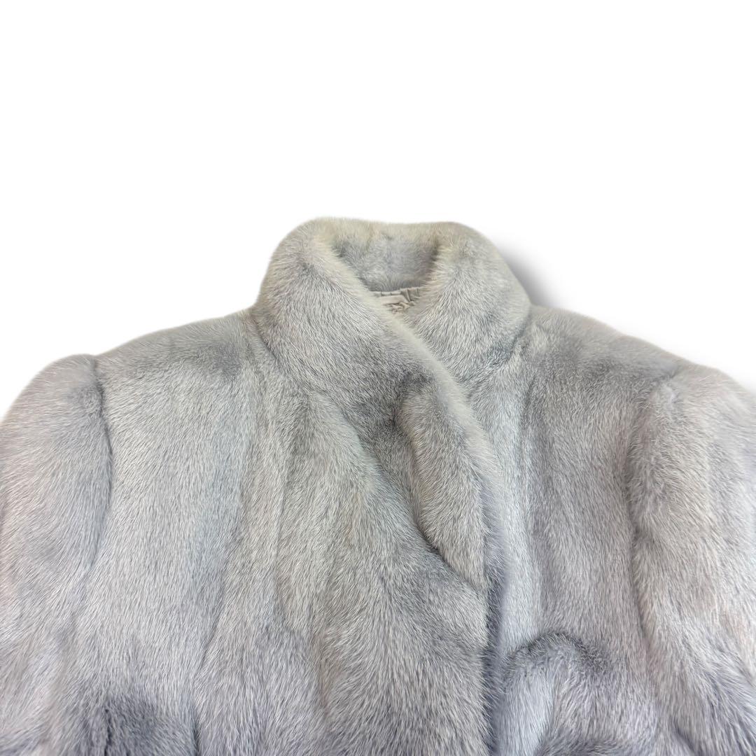 希少色 美品 サガミンク 1825 グラデーション 毛皮 リアルファーコート
