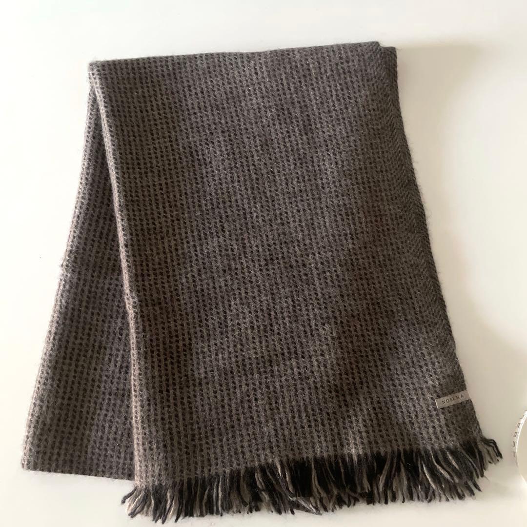 【NORLHA（ノラ）】高級 大判ストール マフラー ヤク100% チェック