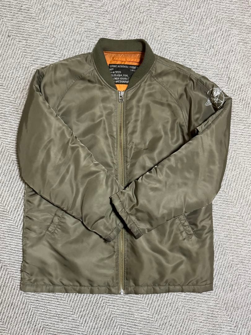 Stussy MA-1スタイルジャケット オリーブ色