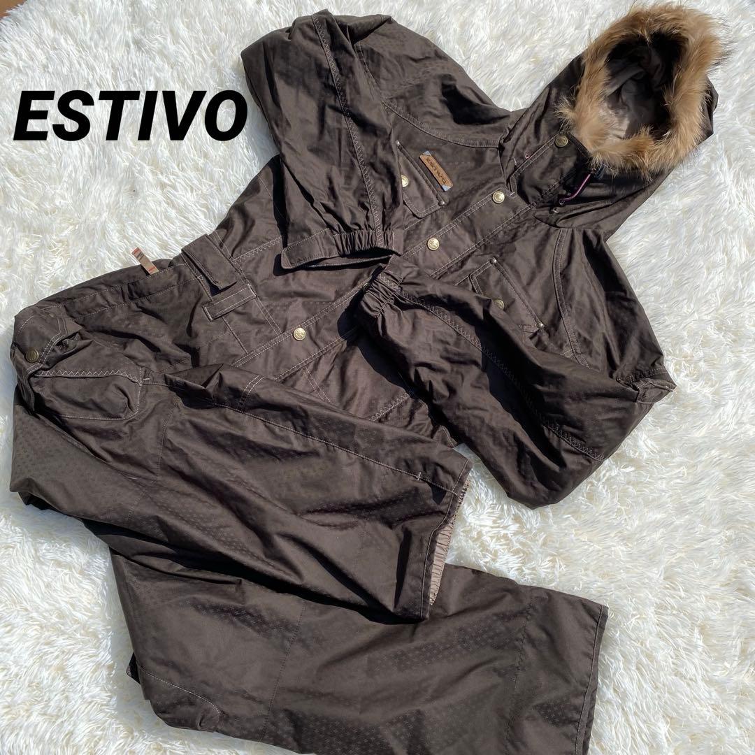 【値下交渉可】【超美品】ESTIVOスキー　スノボ　ウェア　つなぎ　ブラウン