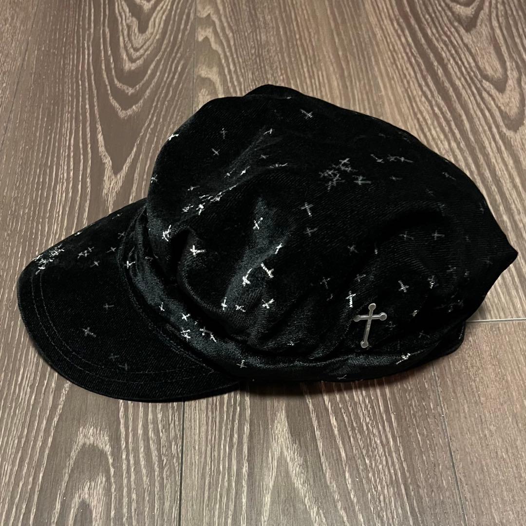 02AW UNDERCOVER キャスケット ベロア クロス アンダーカバー